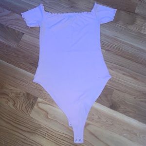 light pink body suit